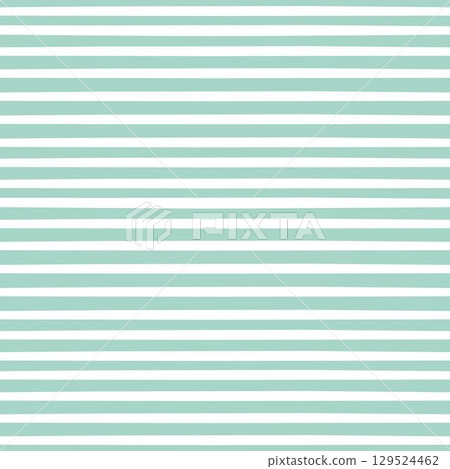 Hand painted white and green striped background illustration 129524462