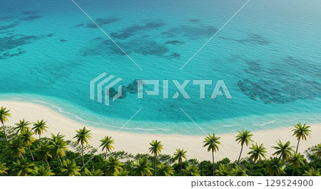 A refreshing seascape of blue and white 129524900