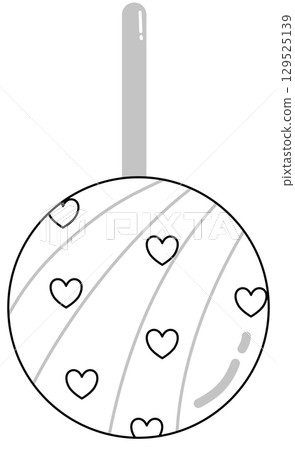 Outline cartoon for Christmas and Happy new year celebration Outline cartoon for Christmas and Happy new year celebration 129525139