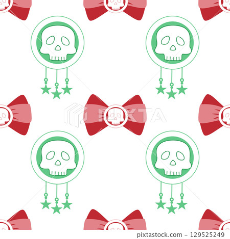 cute Halloween seamless pattern background 129525249