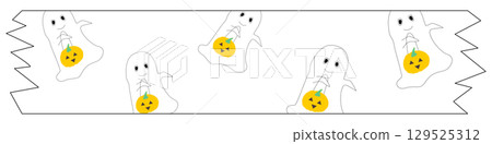 cute Halloween washi tape	 129525312