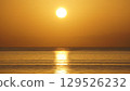 The sea, sky and sun at dawn 129526232