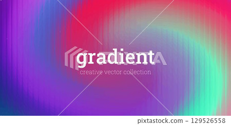 Creative gradient background with ribbed glass effect of iridescent lilac and blue colors. Bright gradient. Vector 129526558