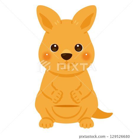 Front view of a kangaroo 129526680