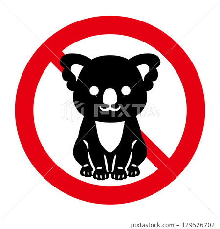 Koala prohibition sign Koala prohibition sign 129526702