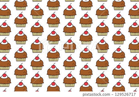 Cupcake background material 129526717