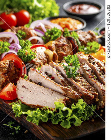Kebab dish AI-generated image 129526882