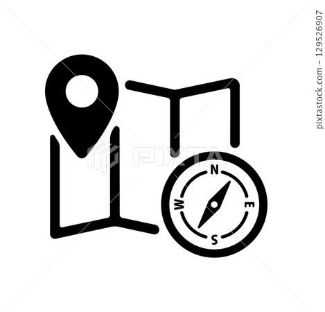 地圖、旅行和探索向量圖示插圖 地圖、旅行和探索向量圖示插圖 129526907