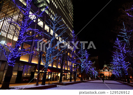 Sapporo White Illumination Red Brick Government Building Sapporo White Illumination Red Brick Government Building 129526912