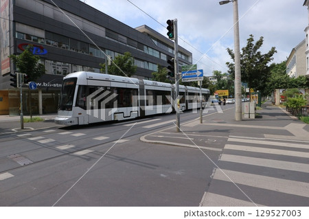 A tram on the streets of Graz 129527003