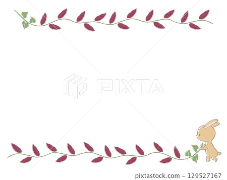 Potato digging rabbit frame Potato digging rabbit frame 129527167