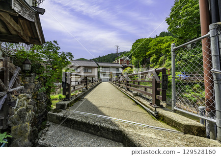 兵庫縣新溫泉町湯村溫泉森下橋 兵庫縣新溫泉町湯村溫泉森下橋 129528160