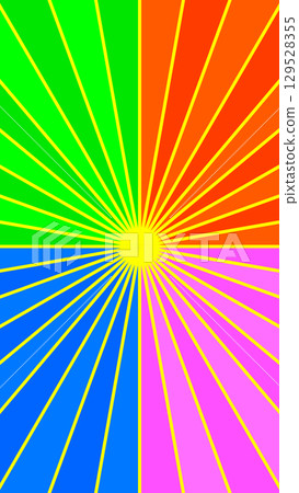 Colorful summer radial and concentrated line background illustration 129528355