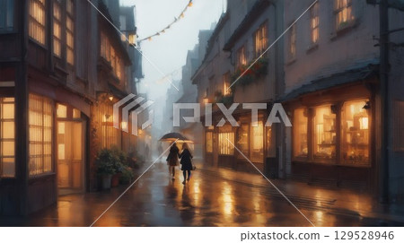 Rainy European Alleys 2 129528946