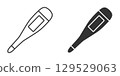 Thermometer monochrome icon 129529063