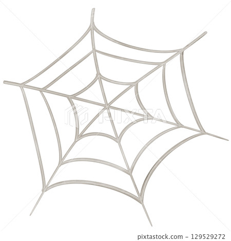 Happy Halloween set with Kawaii ghost, bat, spider, and decoration carnival elements. Mystical magical collection clipart. Trendy modern hand drawn. 129529272