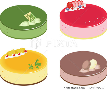Mousse cake set 129529532