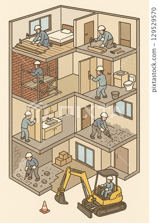 Renovation material illustration 129529570