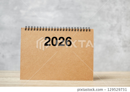 2026 Happy New Year calendar on table. countdown, Resolution, Goals, Plan, Action and Mission Concept 2026 Happy New Year calendar on table. countdown, Resolution, Goals, Plan, Action and Mission Concept 129529731