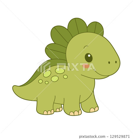 A charming, cartoon-style illustration of a baby dinosaur, rendered in soft green tones and gentle outlines. A charming, cartoon-style illustration of a baby dinosaur, rendered in soft green tones and gentle outlines. 129529871