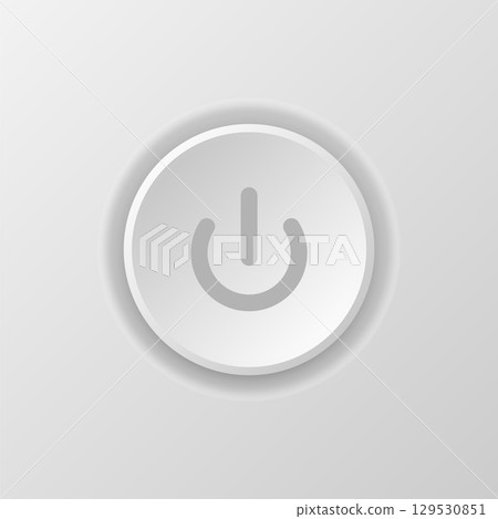 On and off button neomorphism style with shadow isolated on gradient background 129530851