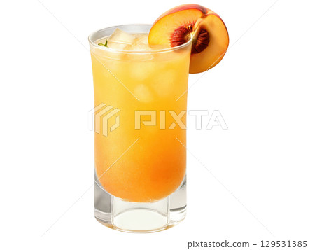 Spicy Peach Cooler A sweet and spicy drink made with fresh peach puree, lime juice, and a hint of jalapeno 129531385