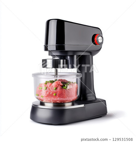 electrical meat grinder isolated on white background 129531508