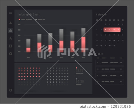 Web app Dashboard UI and UX Kit. Web app Dashboard UI and UX Kit. 129531986