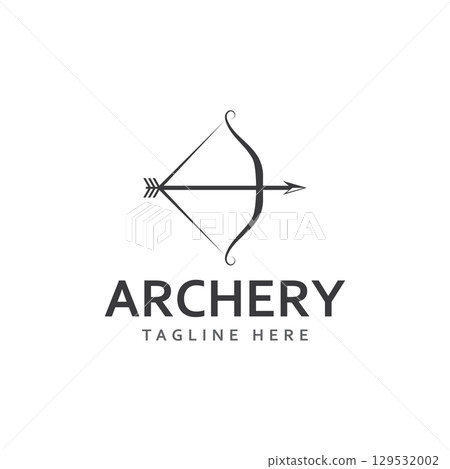 Archery logo vector illustration icon Template design 129532002