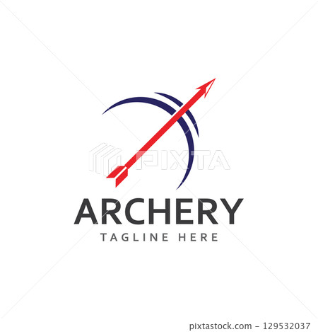 Archery logo vector illustration icon Template design 129532037