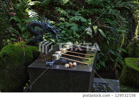 岩屋裡的大杉樹和觀音像 129532156