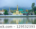 A Thai Buddhist temple located in Mae Hong Son, Thailand. 129532393