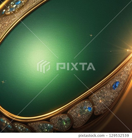 綠色寶石閃閃發光 129532539