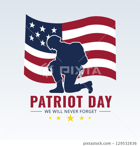 Minimal american flag background for patriot day Minimal american flag background for patriot day 129532636