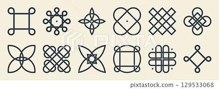 Celtic irish knot symbols set Celtic irish knot symbols set 129533068