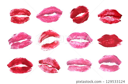 Lipstick kiss prints collection Lipstick kiss prints collection 129533124