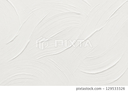 Abstract Texture of White Glazed Surface with Flowing Strokes and Subtle Depth 129533326