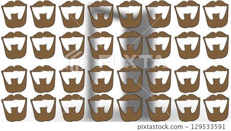 Image of beard and door on white background Image of beard and door on white background 129533591