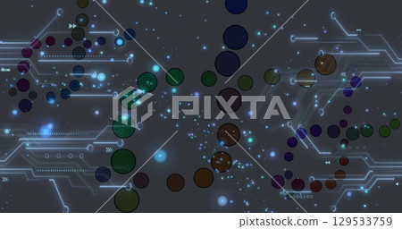 Image of medical data processing and processor socket over grey background 129533759