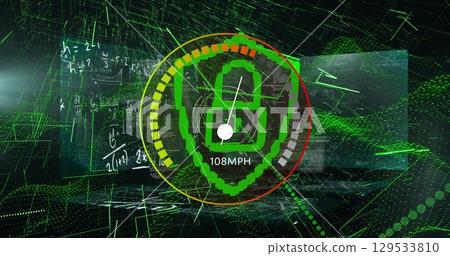 Image of data processing over black background Image of data processing over black background 129533810