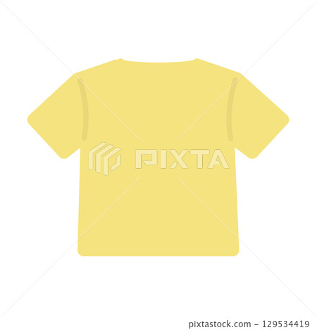 T-shirt (yellow) clothing back illustration 129534419