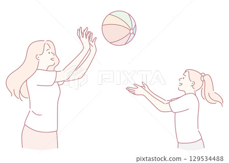 Joyful Interaction Engaging in Playful Basketball Activities with Kids for Fun and Bonding Joyful Interaction Engaging in Playful Basketball Activities with Kids for Fun and Bonding 129534488