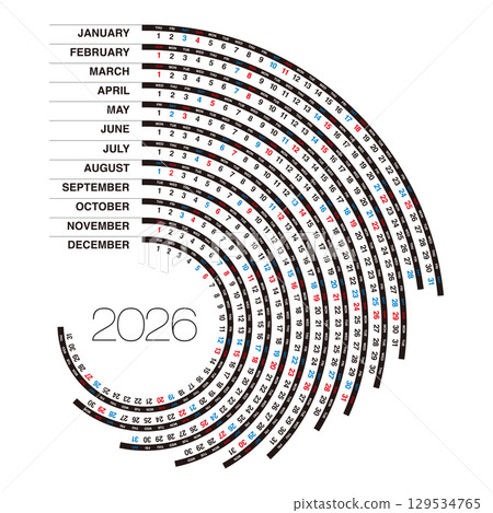 2026 Annual Calendar No Japanese Holidays 129534765