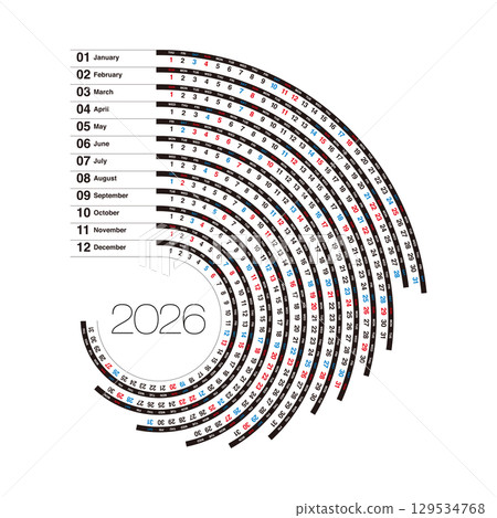 2026 Annual Calendar 2026 Annual Calendar 129534768