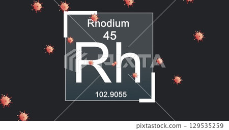 Image of falling cells and chemical formulas over black background Image of falling cells and chemical formulas over black background 129535259