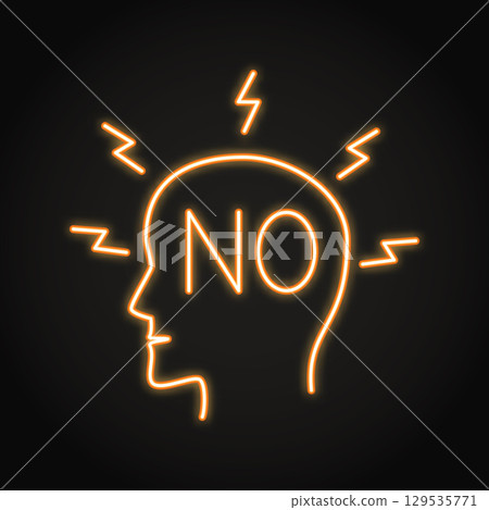 ODD disorder neon line icon 129535771