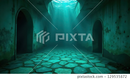 The Silent Depth Where Memories Sleep in Blue Shadows 129535872