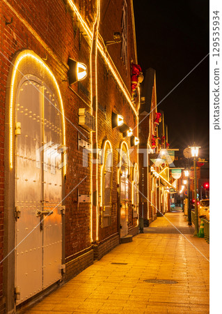 函館_冬季紅磚倉庫夜景 函館_冬季紅磚倉庫夜景 129535934