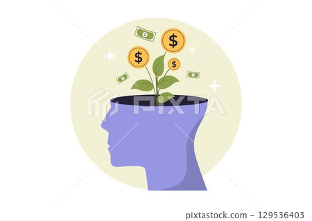 Money Mindset and Financial Growth Illustration 129536403