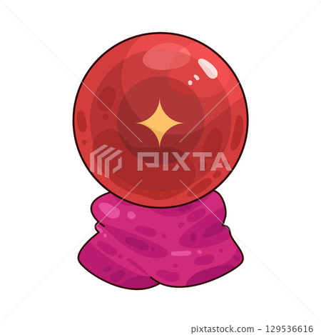 illustration of crystal ball illustration of crystal ball 129536616